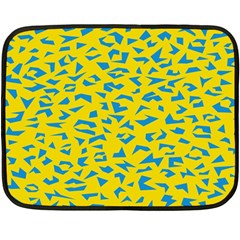 Blue Yellow Space Galaxy Fleece Blanket (mini)