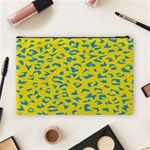 Blue Yellow Space Galaxy Cosmetic Bag (Large)  Back