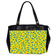 Blue Yellow Space Galaxy Office Handbags (2 Sides) 