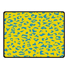 Blue Yellow Space Galaxy Fleece Blanket (small) by Mariart