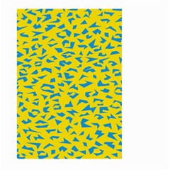 Blue Yellow Space Galaxy Large Garden Flag (two Sides) by Mariart