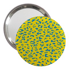 Blue Yellow Space Galaxy 3  Handbag Mirrors by Mariart