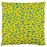 Blue Yellow Space Galaxy Standard Flano Cushion Case (Two Sides) Front