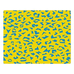 Blue Yellow Space Galaxy Double Sided Flano Blanket (large)  by Mariart