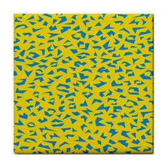 Blue Yellow Space Galaxy Tile Coasters