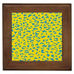 Blue Yellow Space Galaxy Framed Tiles