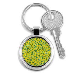 Blue Yellow Space Galaxy Key Chains (round) 