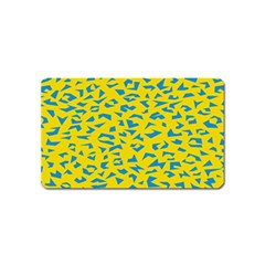 Blue Yellow Space Galaxy Magnet (name Card) by Mariart