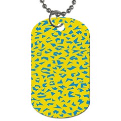 Blue Yellow Space Galaxy Dog Tag (one Side) by Mariart