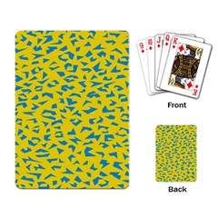 Blue Yellow Space Galaxy Playing Card by Mariart