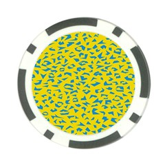 Blue Yellow Space Galaxy Poker Chip Card Guard