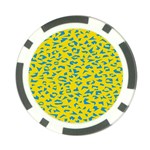 Blue Yellow Space Galaxy Poker Chip Card Guard Front