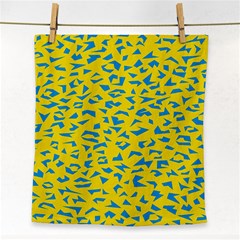 Blue Yellow Space Galaxy Face Towel