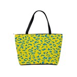 Blue Yellow Space Galaxy Shoulder Handbags Back