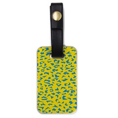 Blue Yellow Space Galaxy Luggage Tags (one Side) 