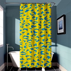 Blue Yellow Space Galaxy Shower Curtain 36  X 72  (stall) 