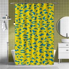 Blue Yellow Space Galaxy Shower Curtain 48  X 72  (small) 