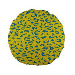 Blue Yellow Space Galaxy Standard 15  Premium Round Cushions by Mariart