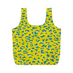 Blue Yellow Space Galaxy Full Print Recycle Bags (m)  by Mariart