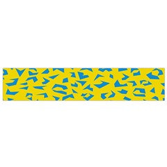 Blue Yellow Space Galaxy Flano Scarf (small)