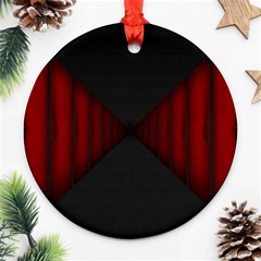 Black Red Door Ornament (round) by Mariart