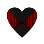 Black Red Door Heart Magnet Front