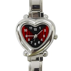 Black Red Door Heart Italian Charm Watch