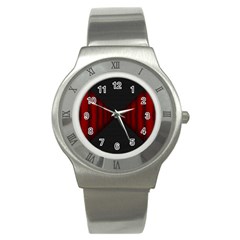 Black Red Door Stainless Steel Watch