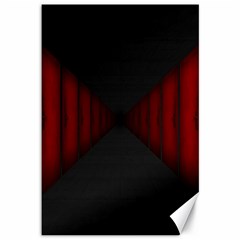 Black Red Door Canvas 12  X 18   by Mariart