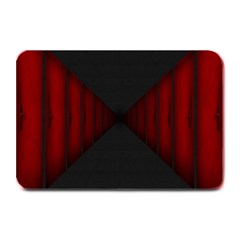 Black Red Door Plate Mats by Mariart