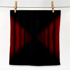 Black Red Door Face Towel by Mariart