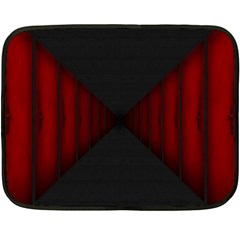 Black Red Door Fleece Blanket (mini) by Mariart