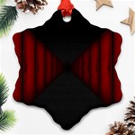 Black Red Door Ornament (Snowflake) Front