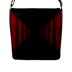 Black Red Door Flap Messenger Bag (l)  by Mariart