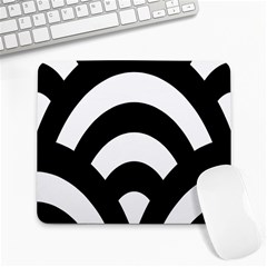 Circle White Black Large Mousepads