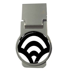 Circle White Black Money Clips (round) 