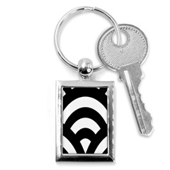 Circle White Black Key Chains (rectangle) 