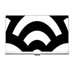 Circle White Black Business Card Holders by Mariart