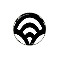 Circle White Black Hat Clip Ball Marker