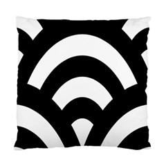 Circle White Black Standard Cushion Case (two Sides)