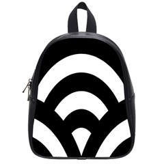 Circle White Black School Bag (small)