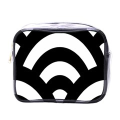 Circle White Black Mini Toiletries Bags