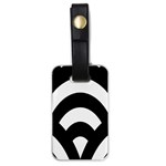 Circle White Black Luggage Tags (One Side)  Front