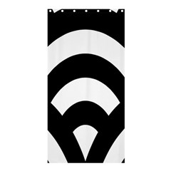 Circle White Black Shower Curtain 36  X 72  (stall) 