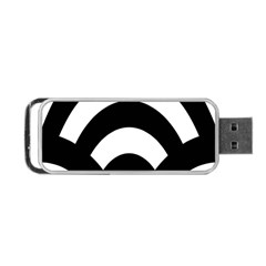 Circle White Black Portable Usb Flash (two Sides)