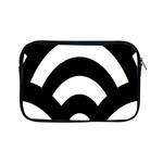 Circle White Black Apple iPad Mini Zipper Cases Front