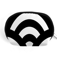 Circle White Black Accessory Pouches (medium) 