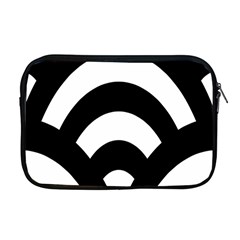 Circle White Black Apple Macbook Pro 17  Zipper Case