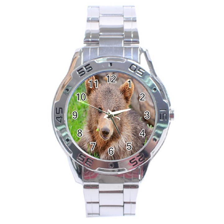 Baby Bear Animals Stainless Steel Analogue Watch