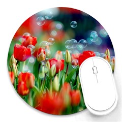 Colorful Flowers Round Mousepads by Mariart